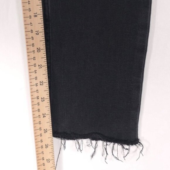 RE/DONE Women's Jeans Size 28 LIVEINBLK Raw Hem Black Button Fly 196-3WHRAC‎ - Picture 7 of 11